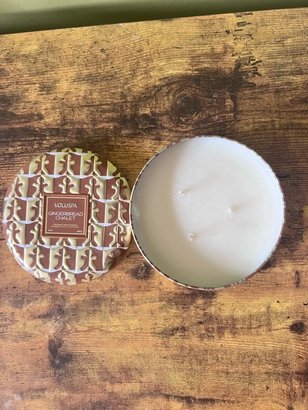 Voluspa Gingerbread Chalet Tin Candle - Picture 2 of 2